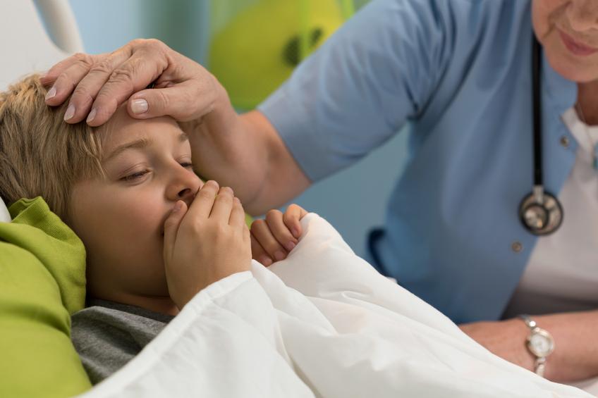 Coughing boy