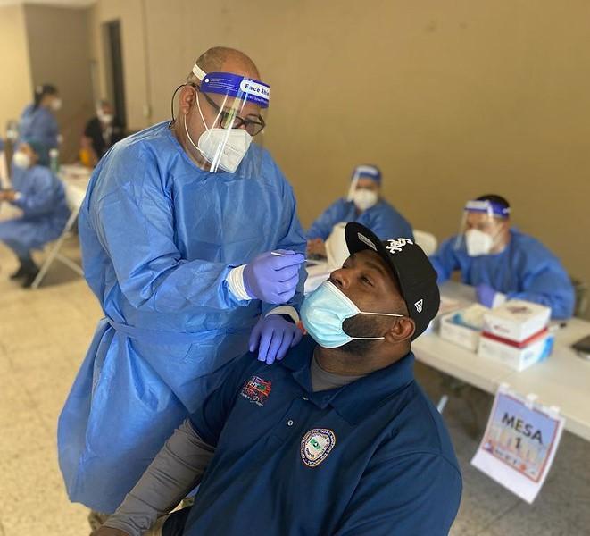 COVID-19 nasal swabbing in Puerto Rico