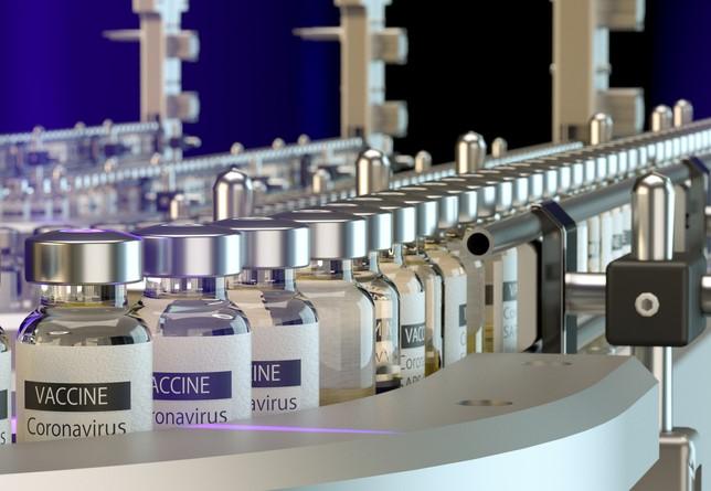 COVID vaccine vial production line