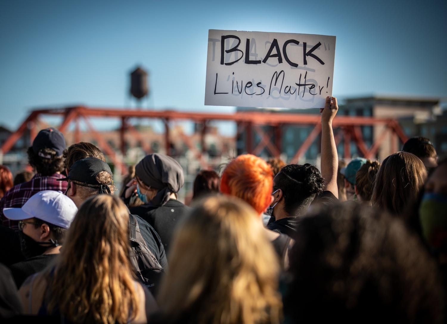 George Floyd protest in Des Moines, Iowa.