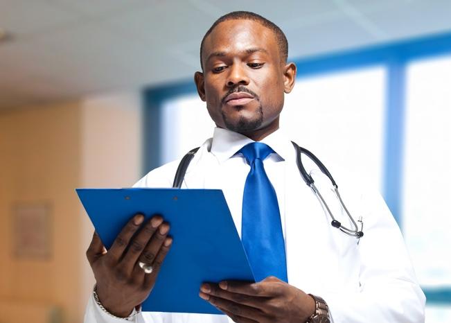 Doc with clipboard