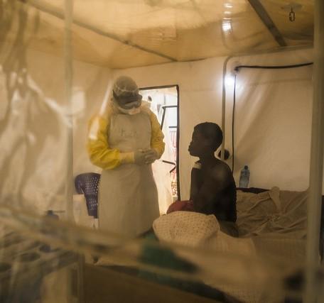 Woman in DR Congo Ebola treatment center