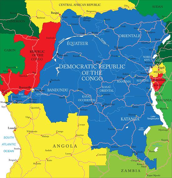 Map of DRC