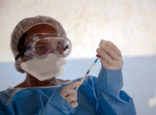 Ebola vaccine team member in DR Congo