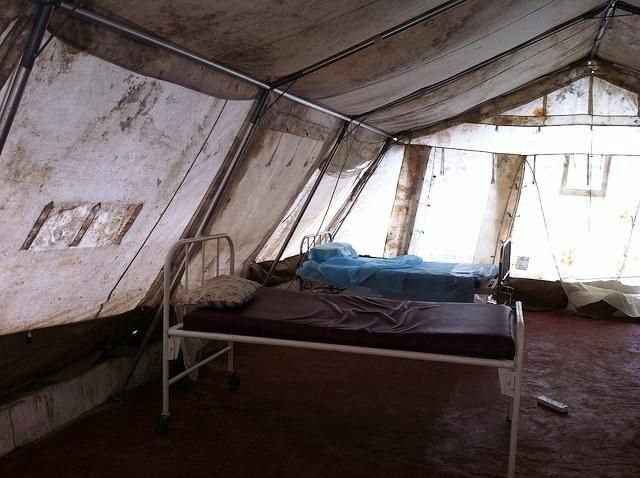 Isolation unit in Freetown, Sierra Leone
