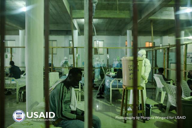 Ebola patient in clinic