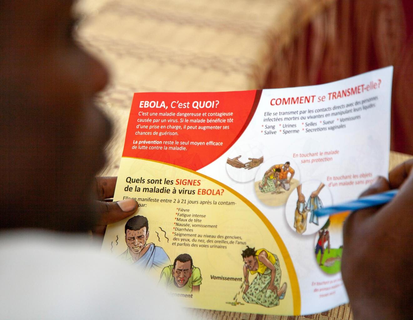 Ebola prevention pamphlet
