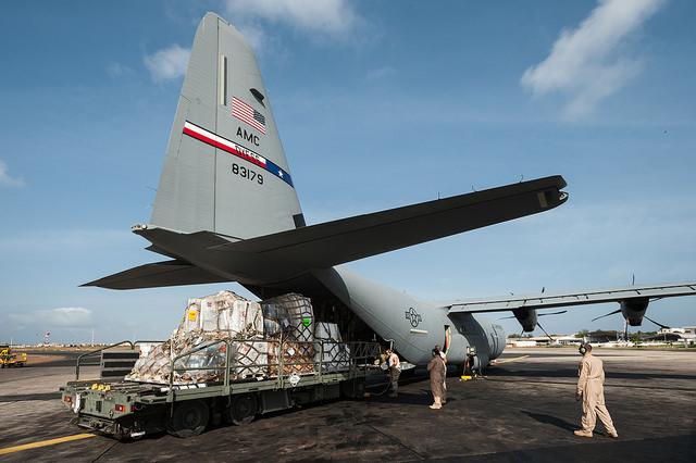 Ebola supply plane