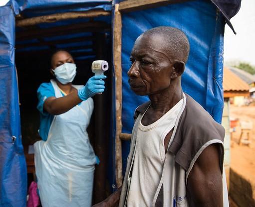 Ebola temperature taking