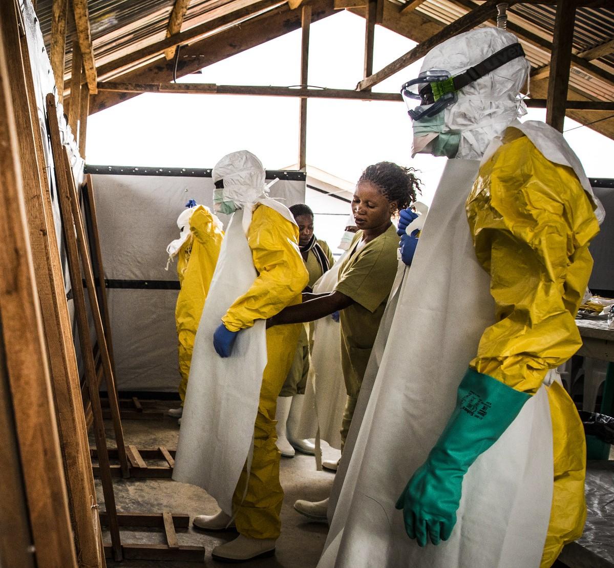 Ebola health workers in DR Congo