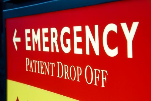 Emergency department sign