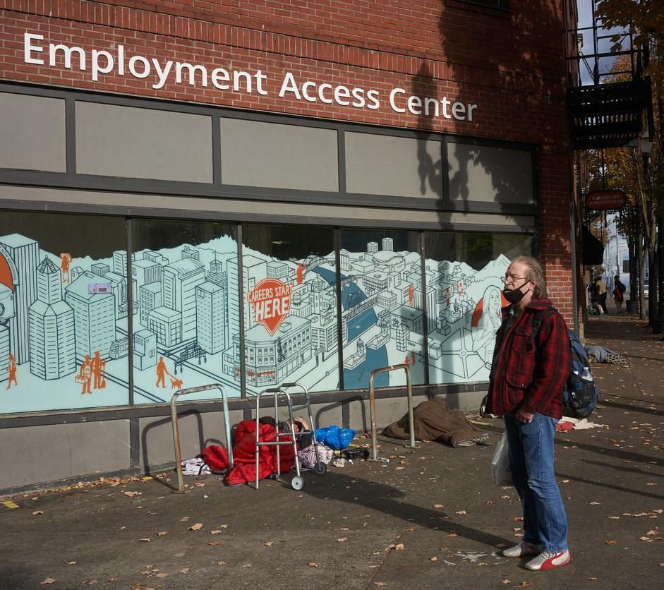 Employment center in poorer neighborhood