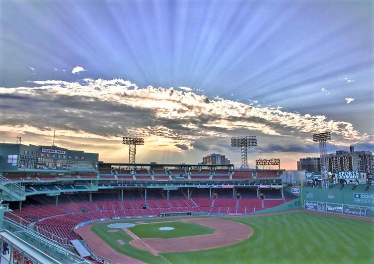 Empty Fenway Park in Boston