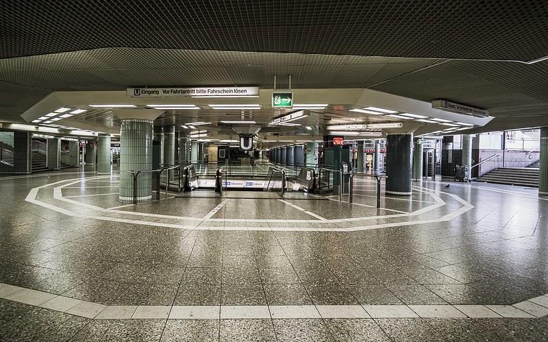 Empty Frankfurt airport