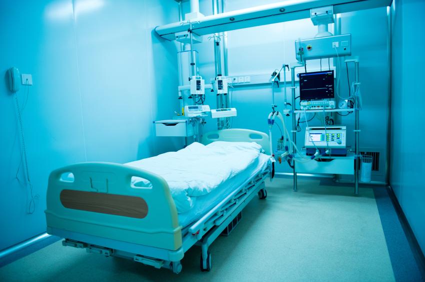 Empty hospital bed