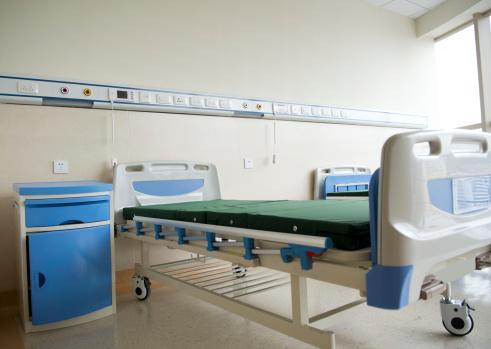 Two beds in hospital room