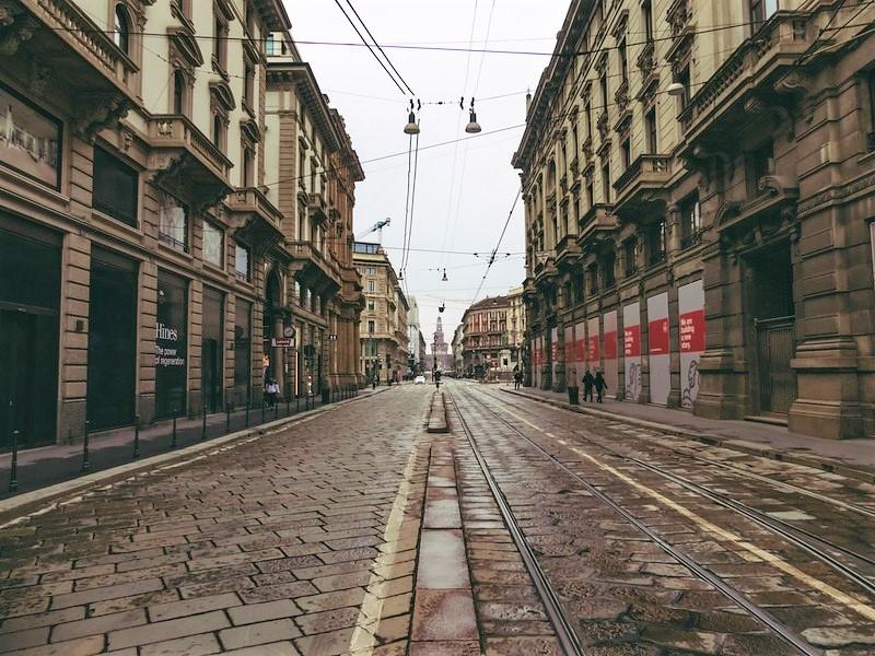 Empty Milan street