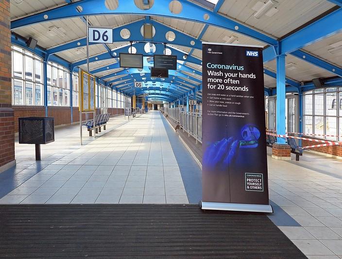 Empty UK bus station