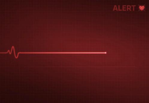 Flatline on heart monitor