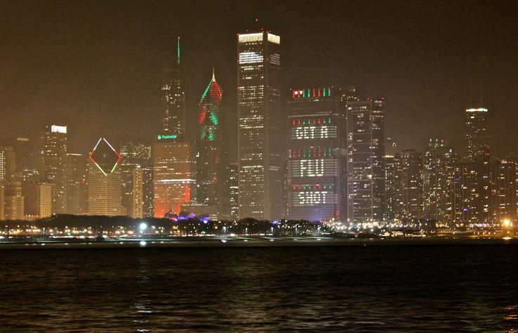 Get a flu shot sign in Chicago