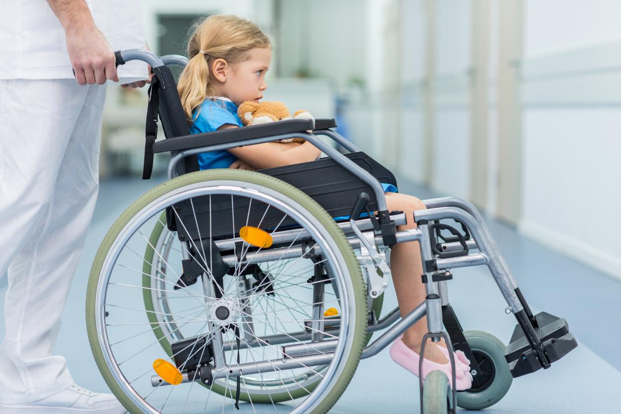 Girl in wheelchair