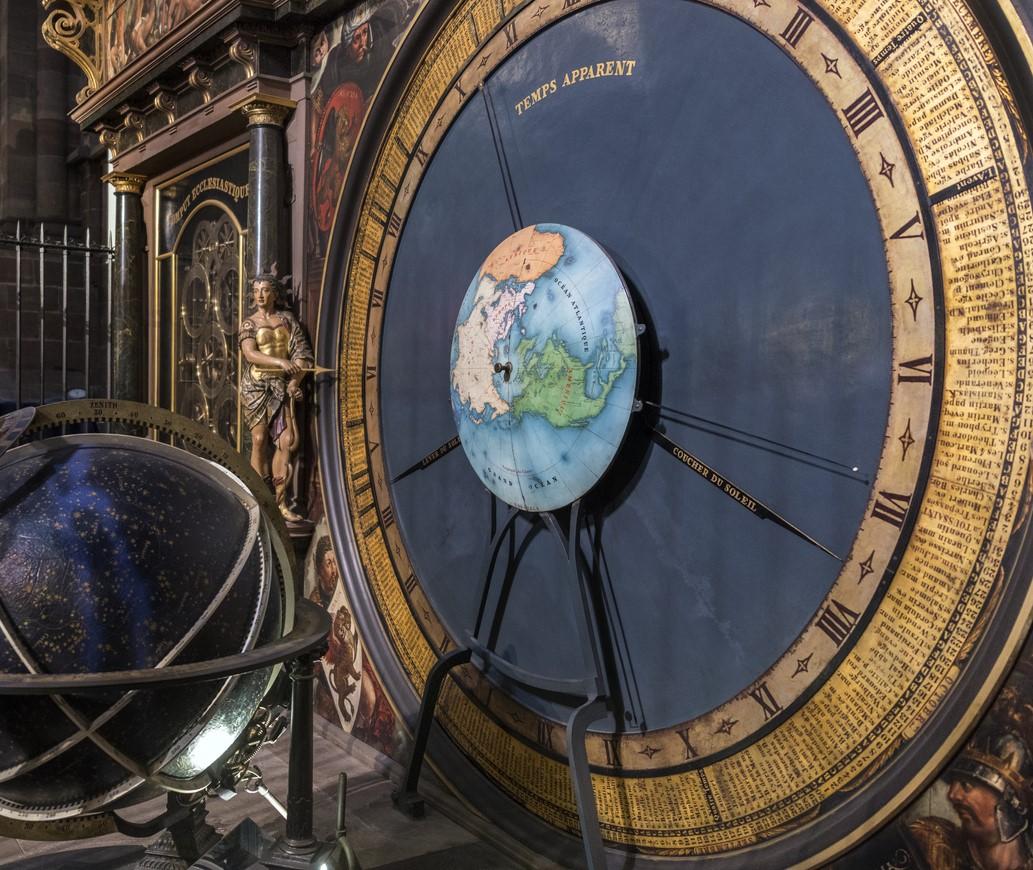 Globe and astronomical clock