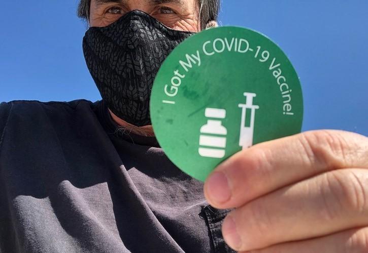 "Got my COVID-19 vaccine" sticker