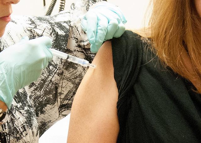 Patient receiving GSK Ebola vaccine