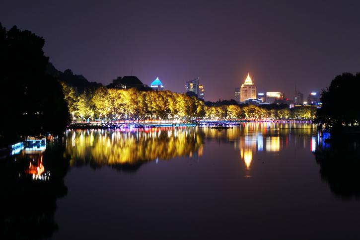 Hangzhou, China, at night