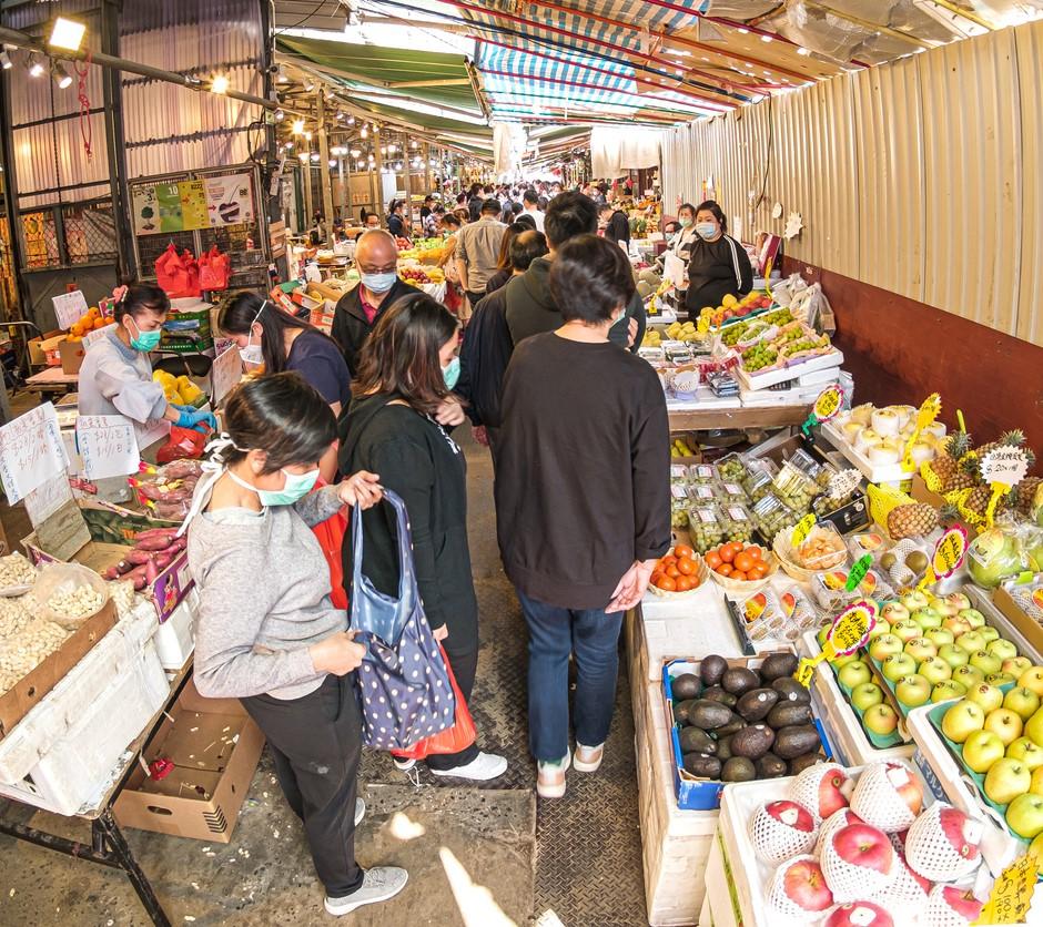 Wholesale food market in Hong Kong