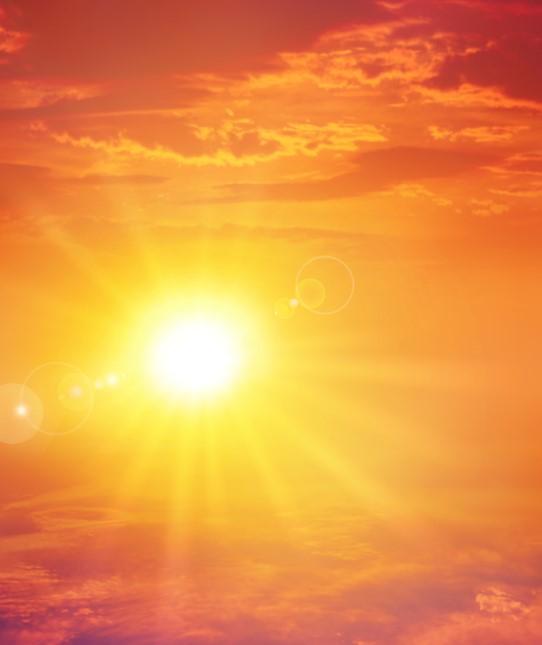 Hot summer sun