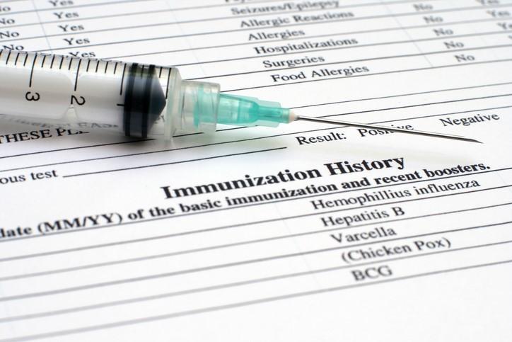 Immunization history form