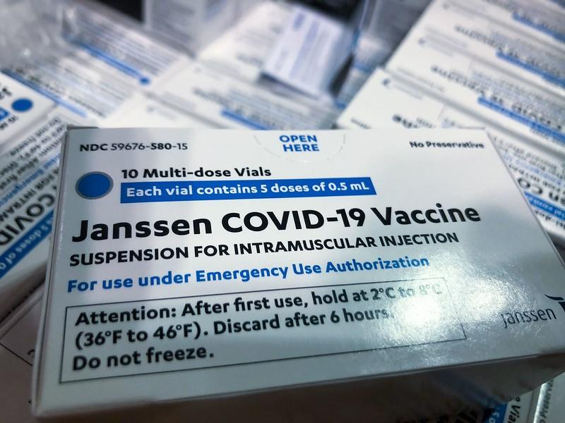 Box of J&J COVID vaccine