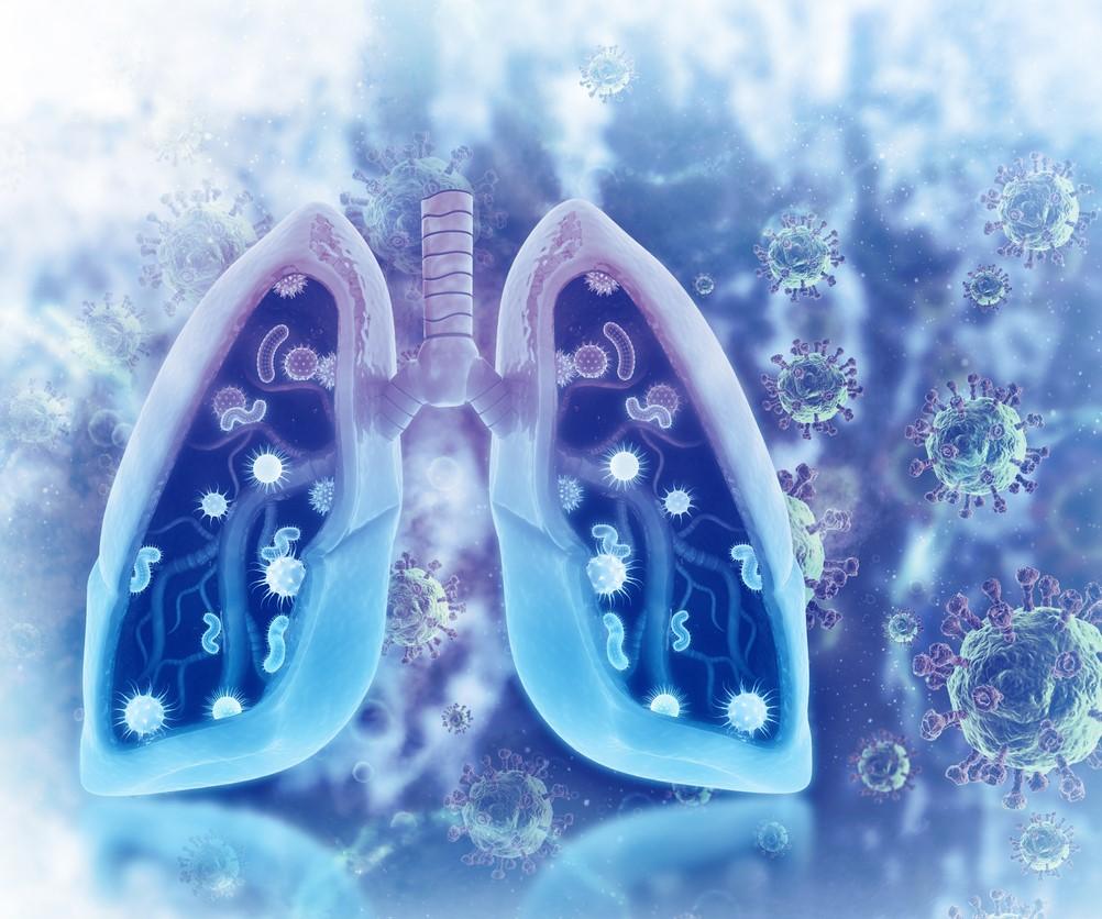 Bacteria and viruses in lungs