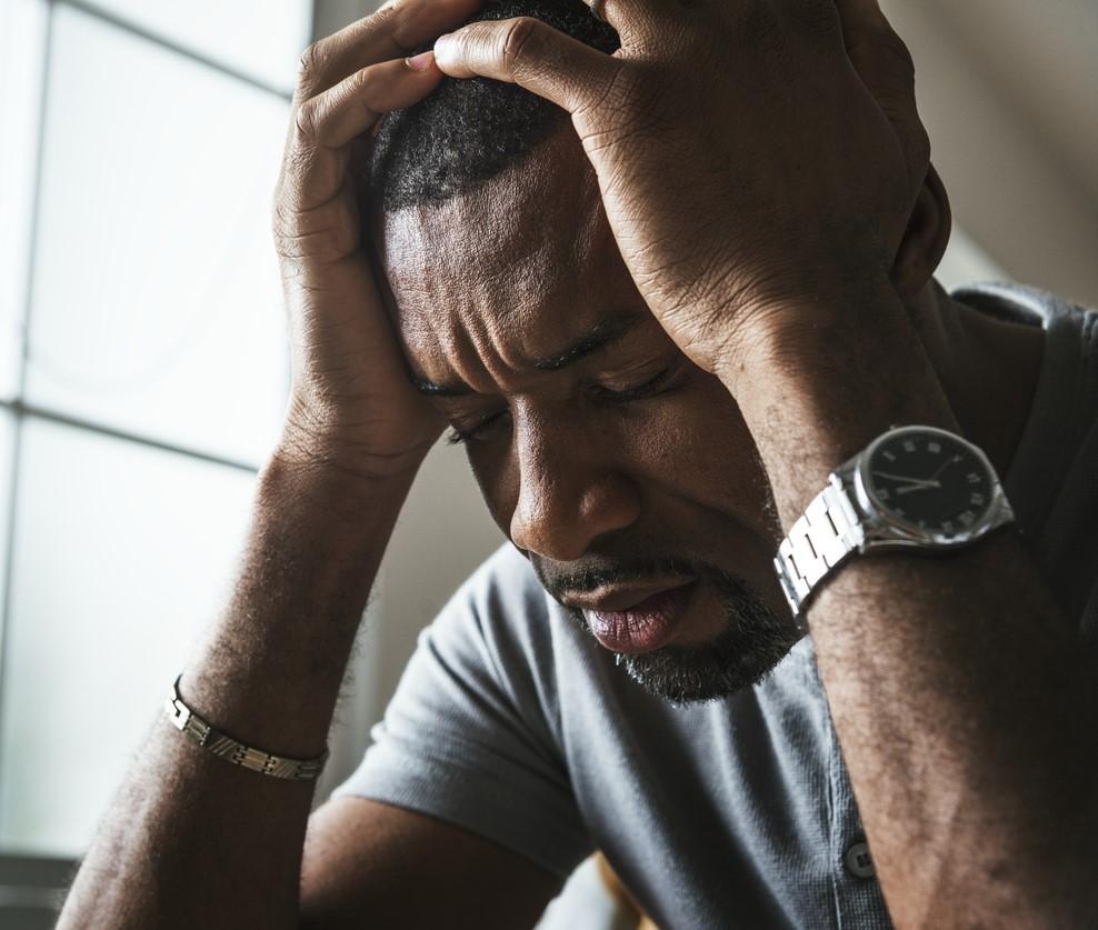 Man with headache
