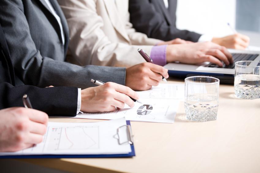 People at meeting