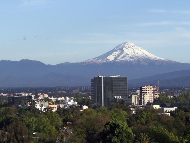 Mexico City and mountains