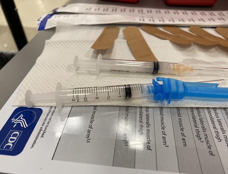 Moderna COVID vaccine syringes