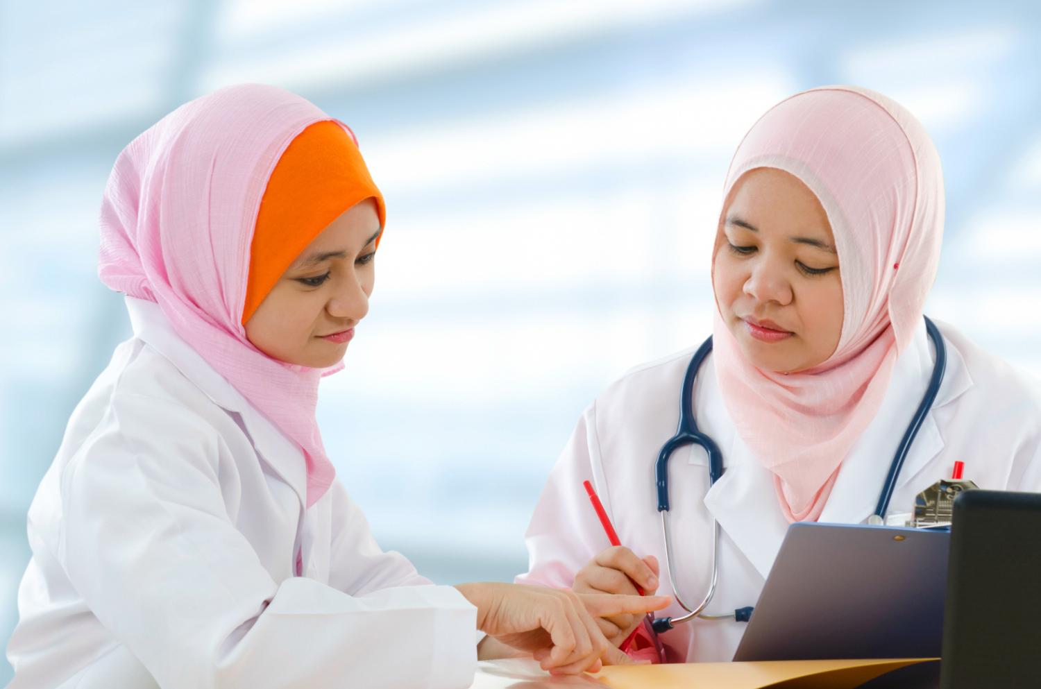Muslim doctor and nurse