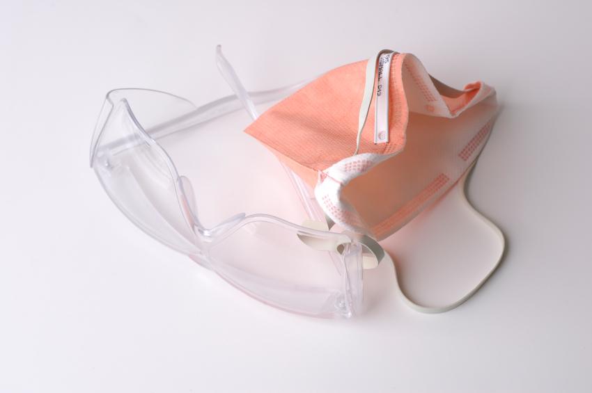 Respirator and goggles