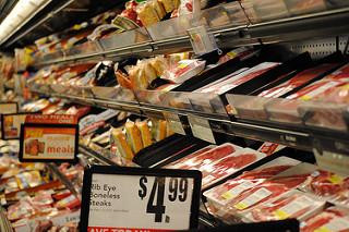 Supermarket meat counter