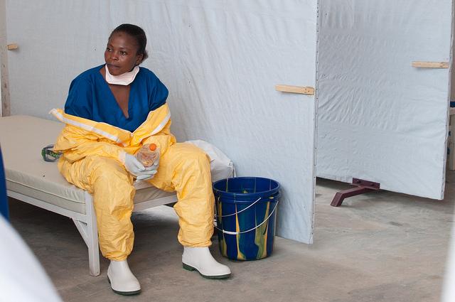Ebola treatment center in Guinea