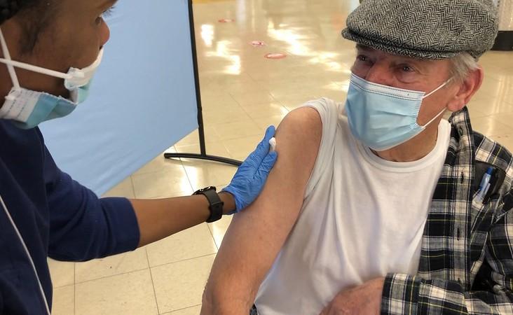 Older man just got vaccinated