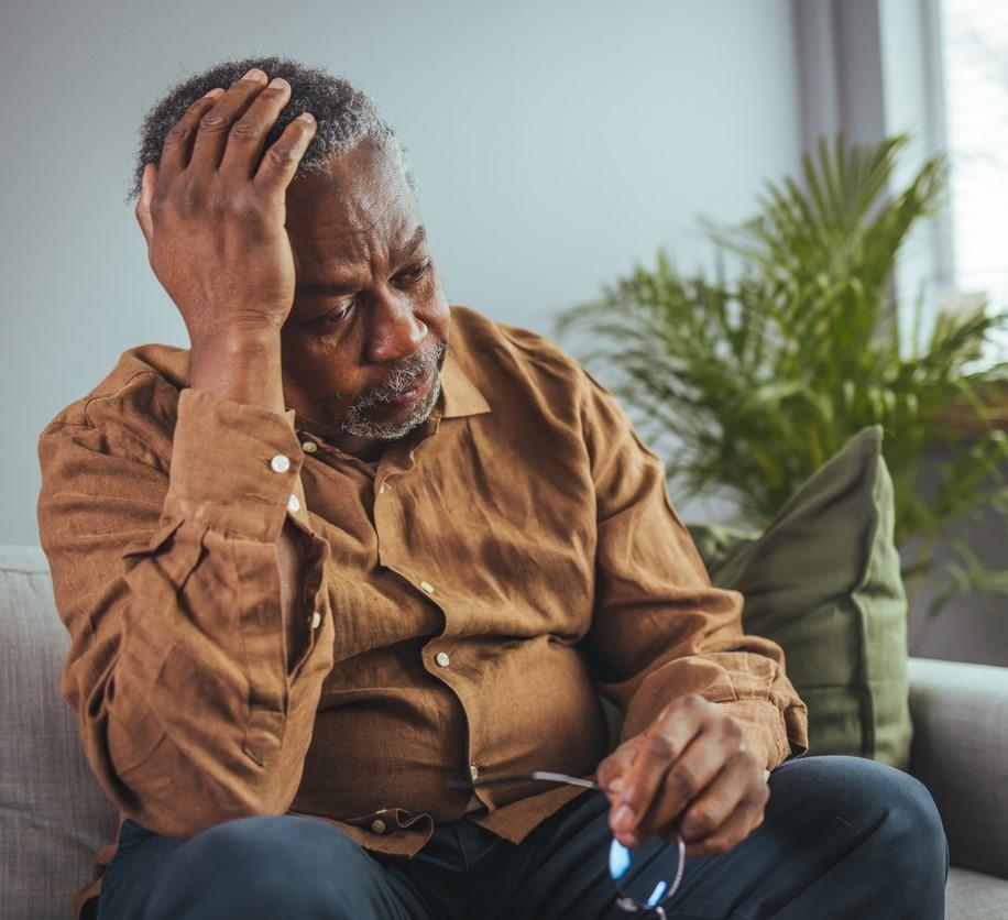 Older man with brain fog