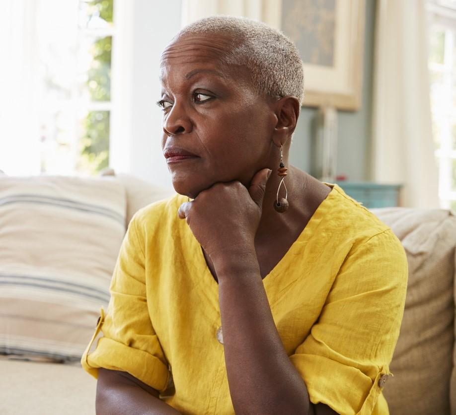 Worried older woman