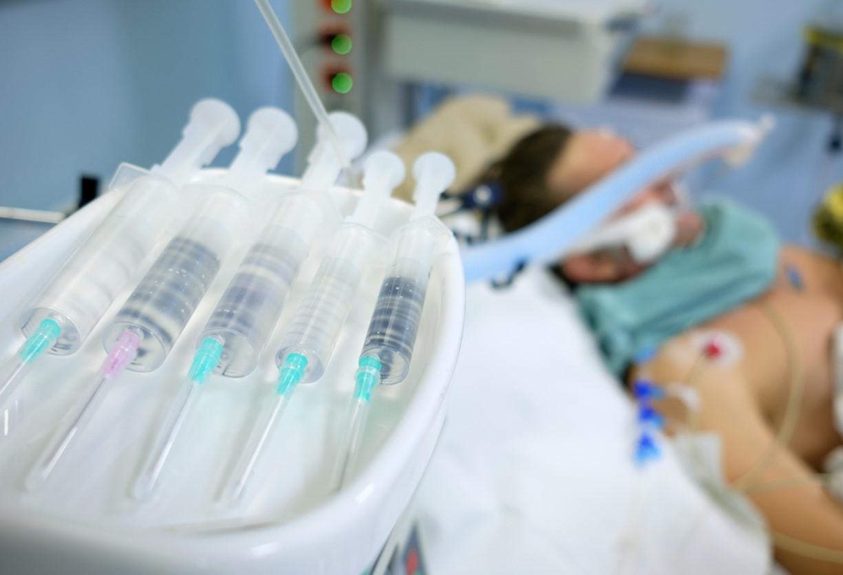 Overweight patient in critical condition