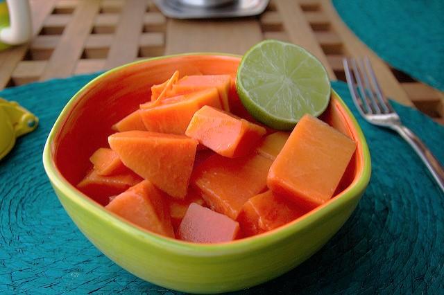 Papaya and lime