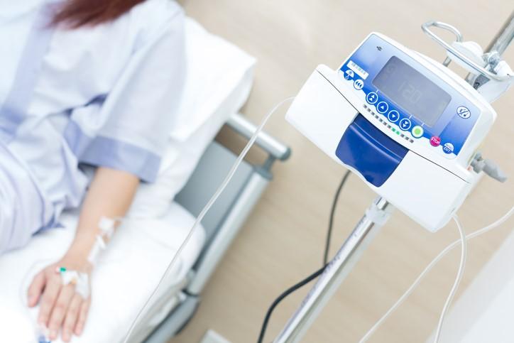 Patient receiving IV therapy