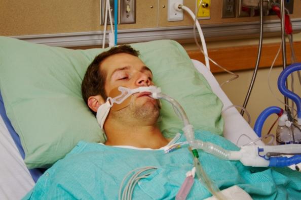Patient on ventilator