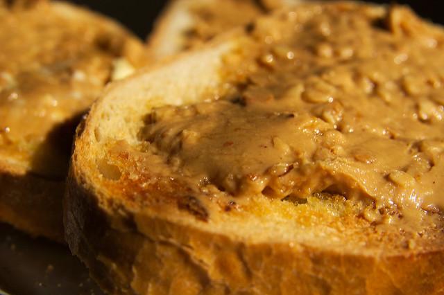 Peanut butter on toast